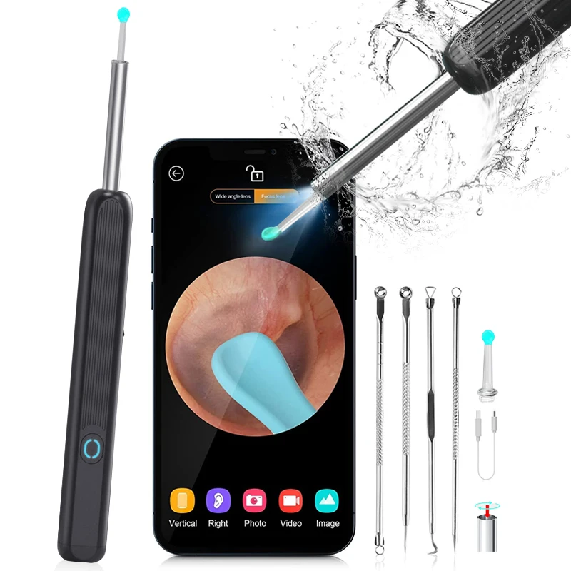 1080 HD Cleaning Otoscope  Rechargeable Ear Cleaner Remover Tool Electric Ear Cleaner Wax Removal Wireless Ear Wax Removal Tool