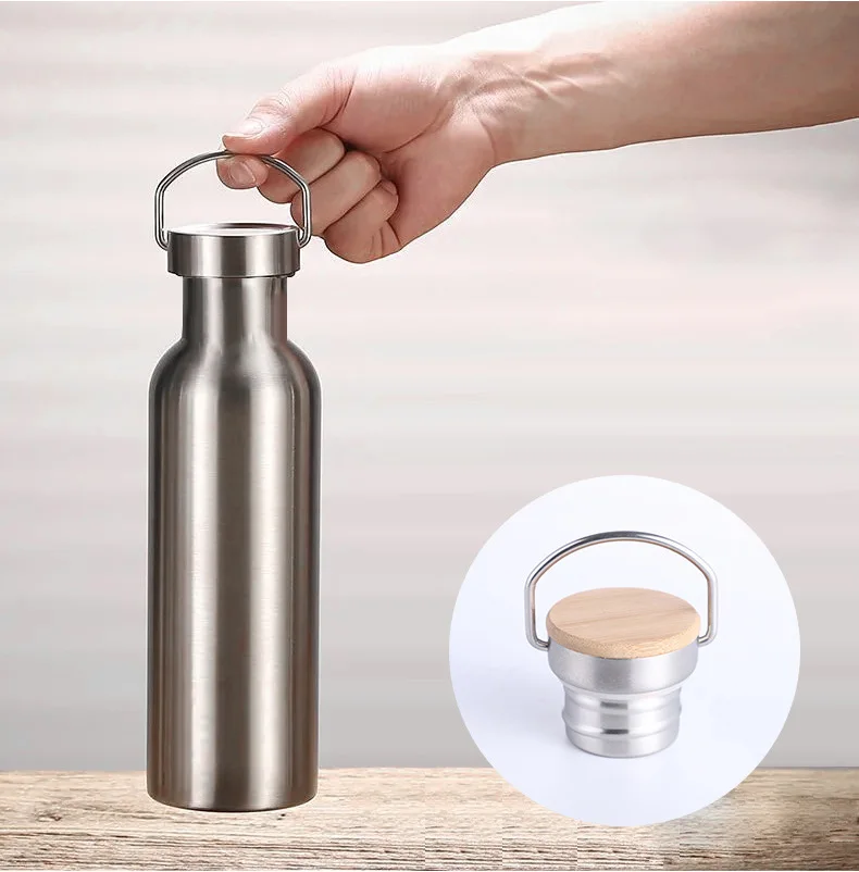 304 single and double-layer stainless steel handle sports bottle large-capacity outdoor mountaineering pot insulation cup