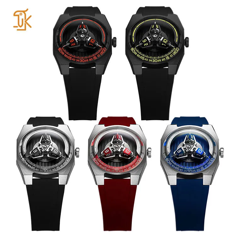 Luxury Octagon Sapphire Crystal Steel Mechanical Watches Custom Shock Resistant Unique Le Dome Automatic Wrist Watch For Men