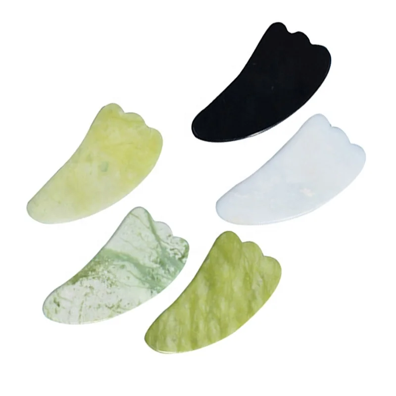 HEYAMO Wholesale Scraping Mini Guasha Skin Facial Massage Care Natual Quartz Face Roller Stone Gua Sha Board For Face Massager