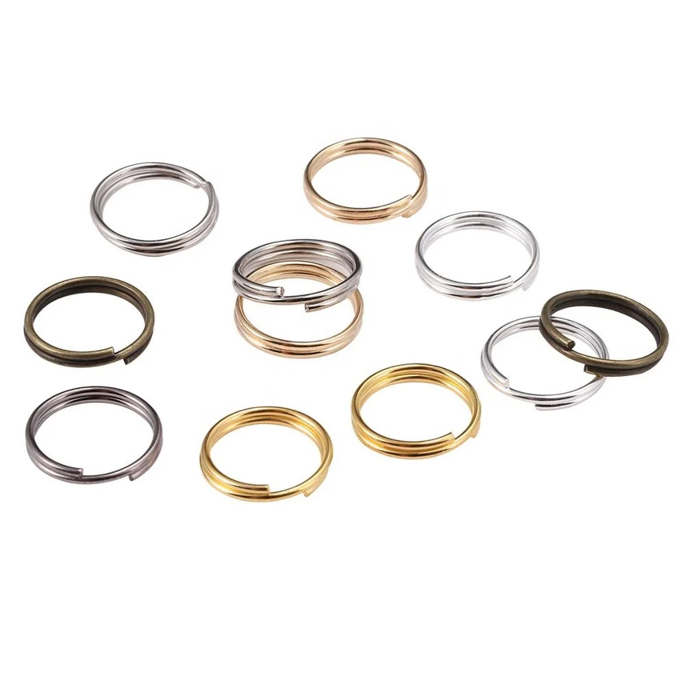 200pcs/lot 4 6 8 10 12 mm Open Jump Rings Double Loops Gold Silver Color Split Rings Connectors For Jewelry Making Supplies DiY