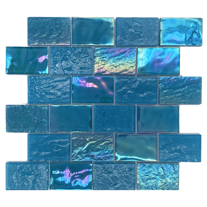300mm*300mm Swimming pool mosaic,glass mosaic,super shiny mosaic for bathroom and pool