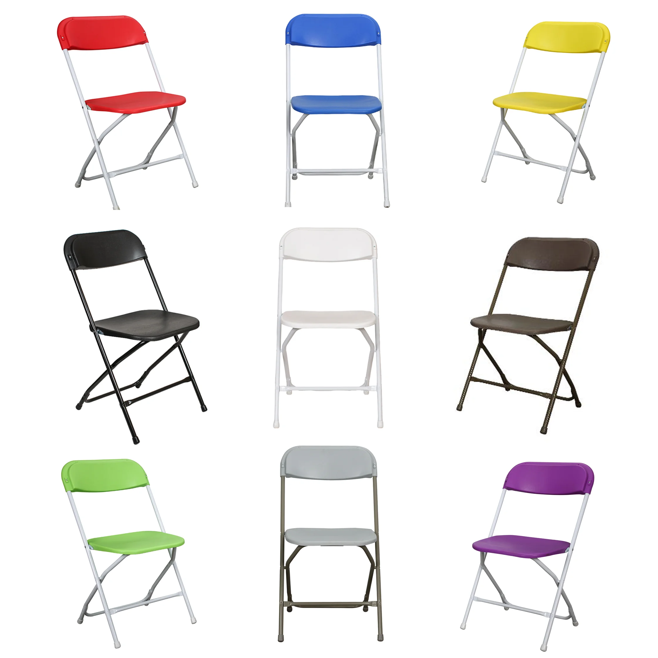 Wholesale Plastic Garden Chairs Dining Restaurant White Foldable Chairs for Events Lightweight Folding Camping Chair For Event