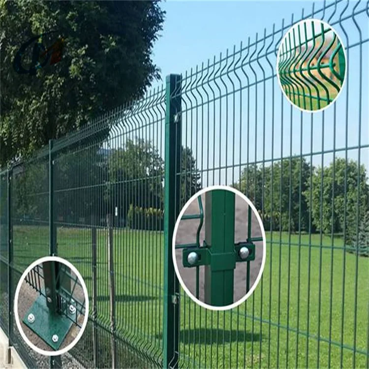 Outdoor Decorative Garden Security 3d Bending Security Fence Galvanized Fencing With Welded 3d Bending Fence Wire Mesh