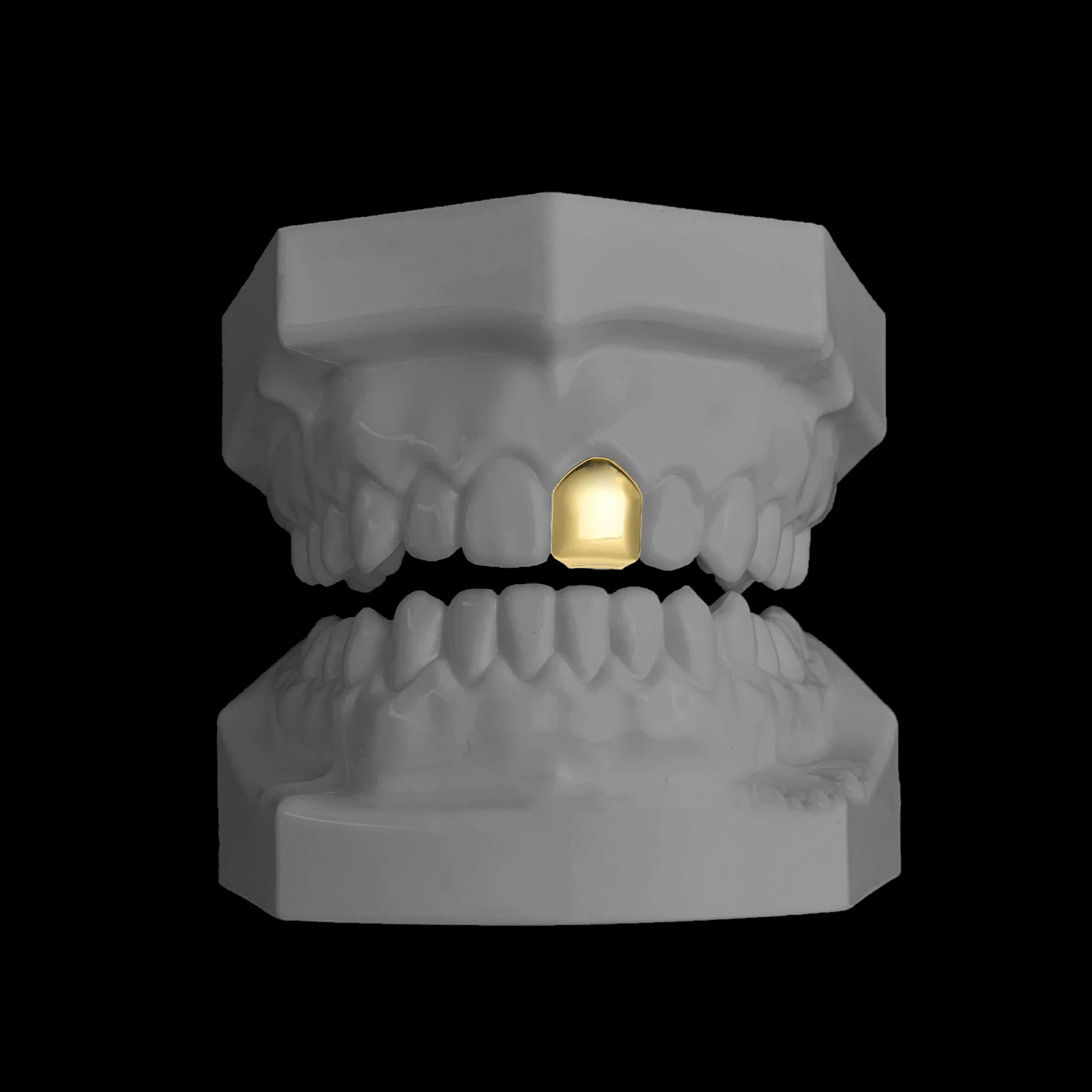Hip Hop Nickel Free Safe Wear Premade Dental Teeth Grills Gold Plated Single Silver Top Tooth Grillz