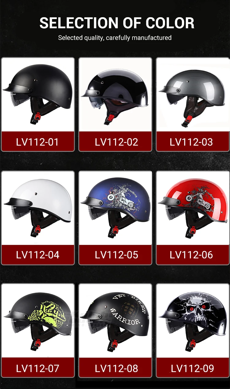 German classic half face motocross helmet WWII retro helmet Vintage ABS motorcycle helmet