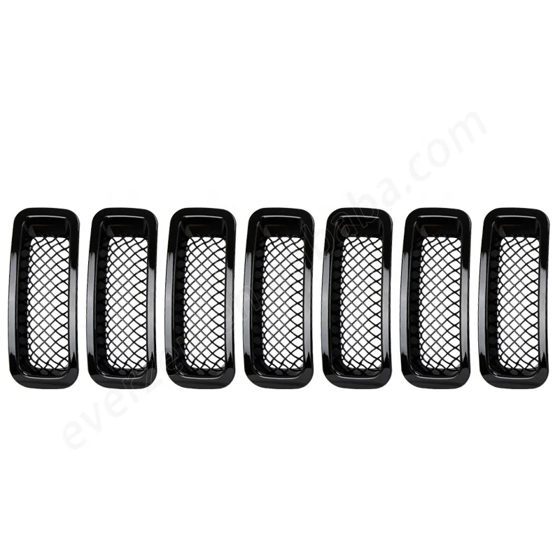 
Front Grille Mesh Insert Cover Trim+Headlight Cover Fit for Jeep Patriot 