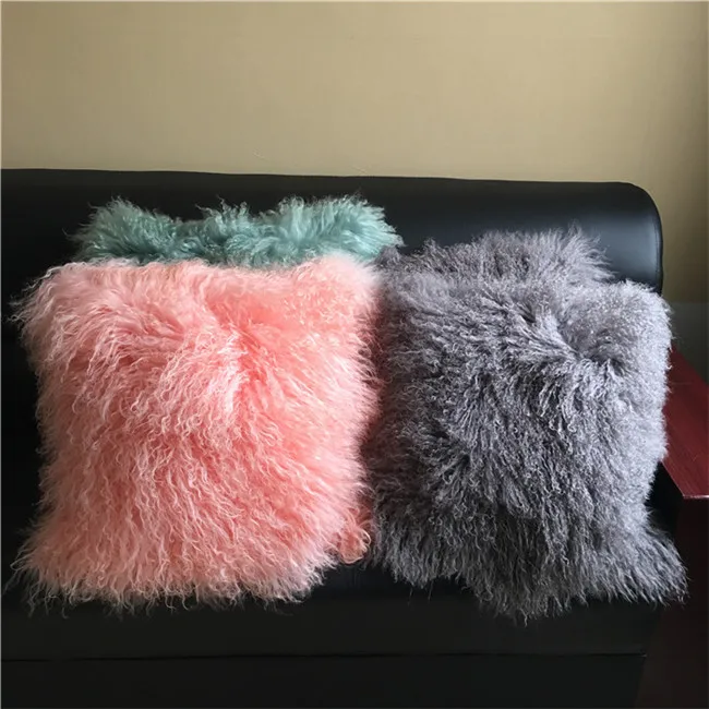 different Luxurious Sheep Skin Cushion Cover