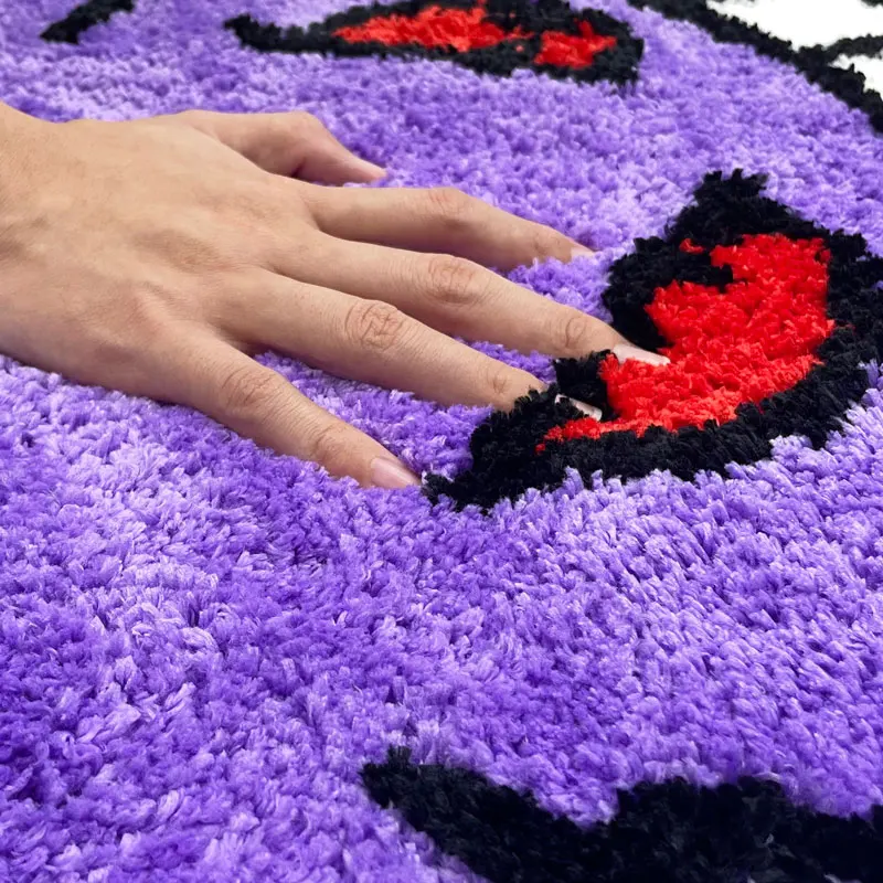 Machine Washable Snaker Personalized Custom Die Cut Shape Handtufted Rug Printed Doormat Logo For Indoor