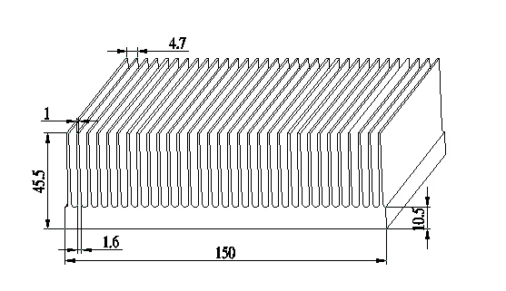 High quality OEM inverter aluminum extrusion profile heat sink