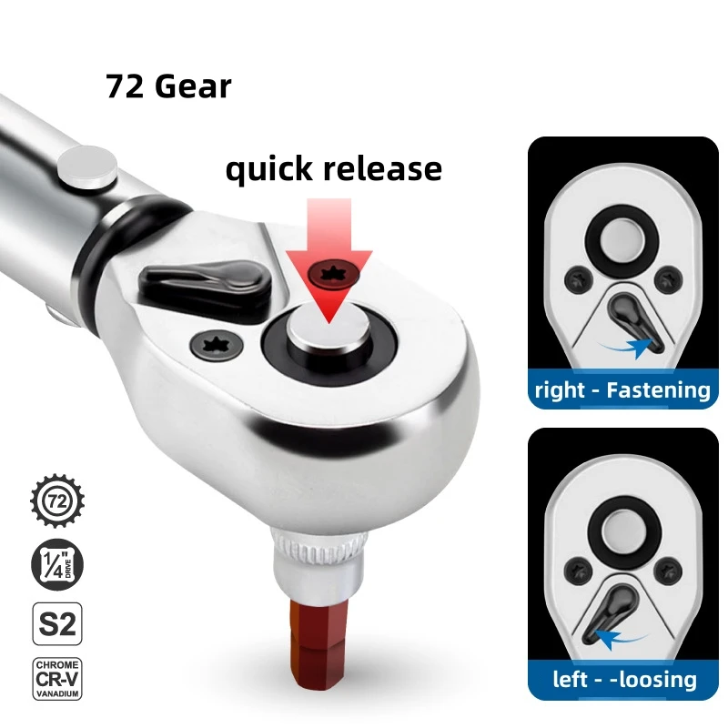 Hot Sale 1/4' 2-24nm Torque Wrench Combination Set 32pcs Bike Repair Maintenance Tool Set For DIY Workshop Household Garage