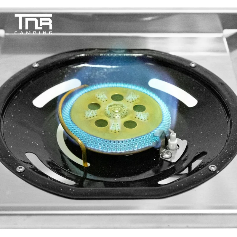 TNR Outdoor Camping Gas Stove Portable Foldable BBQ Stove Camping Picnic Outdoor Cooking Gas Furnace Burner Camping Equipment