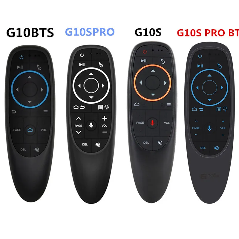 Factory Wholesale OEM G10S  Voice Remote Air Mouse Remote, 2.4G RF Wireless Remote Control with 6 Axis Gyroscope and IR Learning