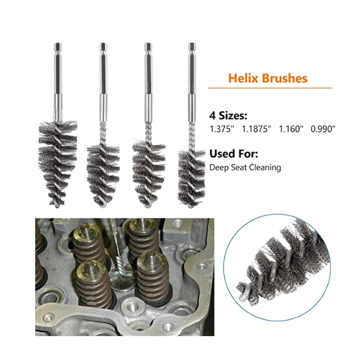 Diesel Injector Seat Engine Tube Brush Master Car Cleaning Kit Tool 8090S Premium Stainless Steel