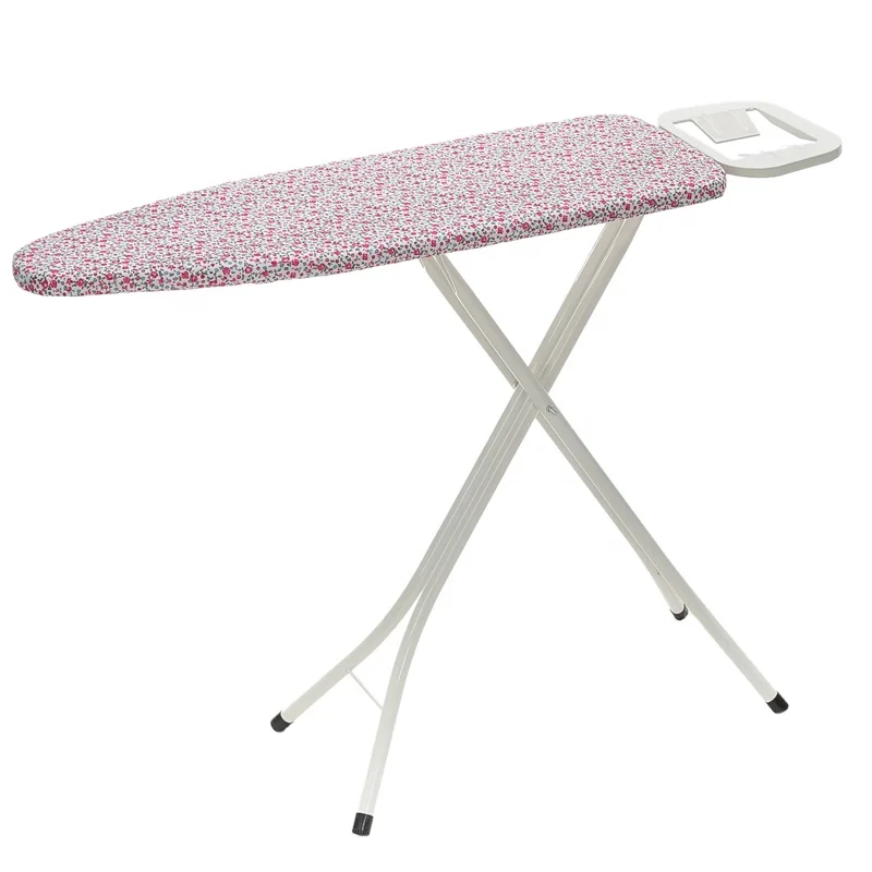 4-Leg Standing Type Foldable Metal Clothes Ironing Board with 5 Adjustable Height with Foam Pad and Cotton Cover