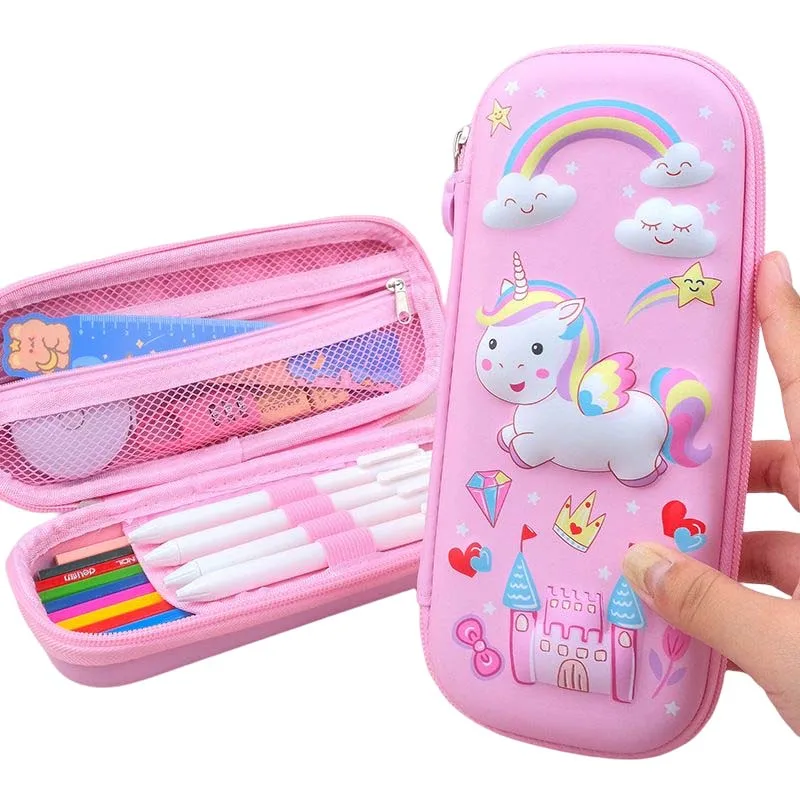 3D Cartoon Pencil Bag Large Capacity Stationery Bag Three-Dimensional Primary School Students Stationery Box