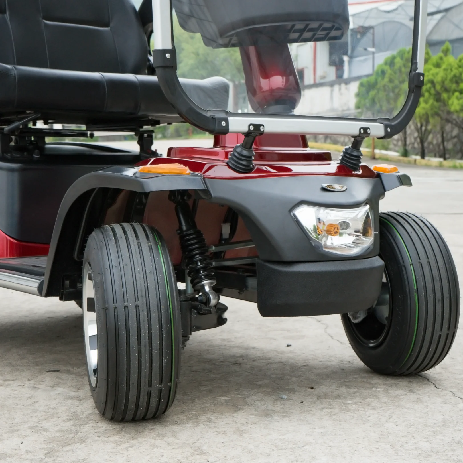 Oversized Space 2 Seats Disability Electric Powered 4 Wheel 2 Person Mobility Scooter Elderly With Roof