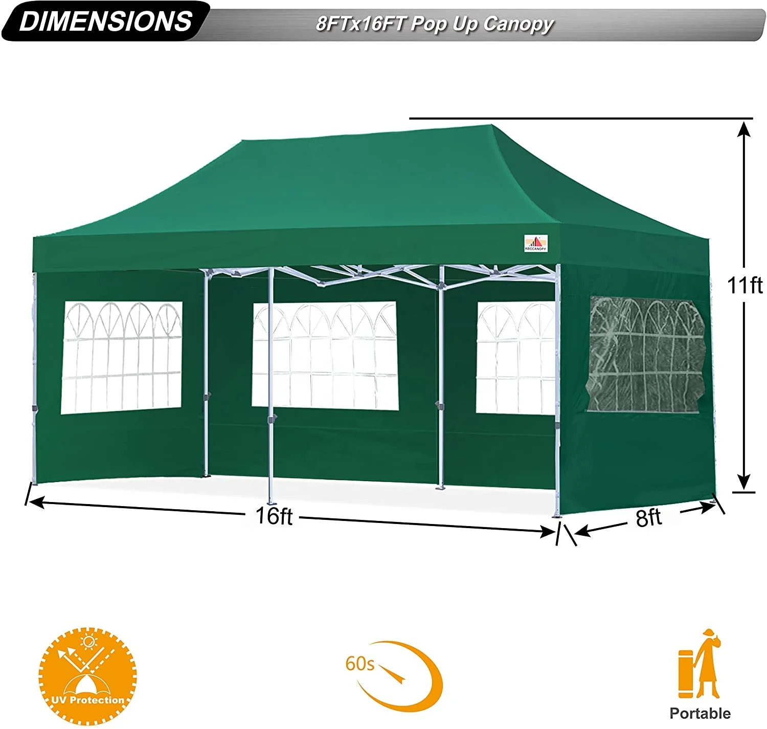 Pop Up Gazebo Tents With Church Window Camping Outdoor Waterproof Tents Canopy 8x8 8x12 8x16 10x10 10x15 10x20