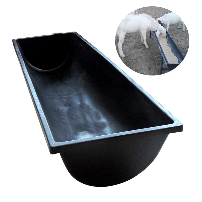 Goat farming equipment livestock feed trough cattle sheep feeding trays plastic goat feeder trough