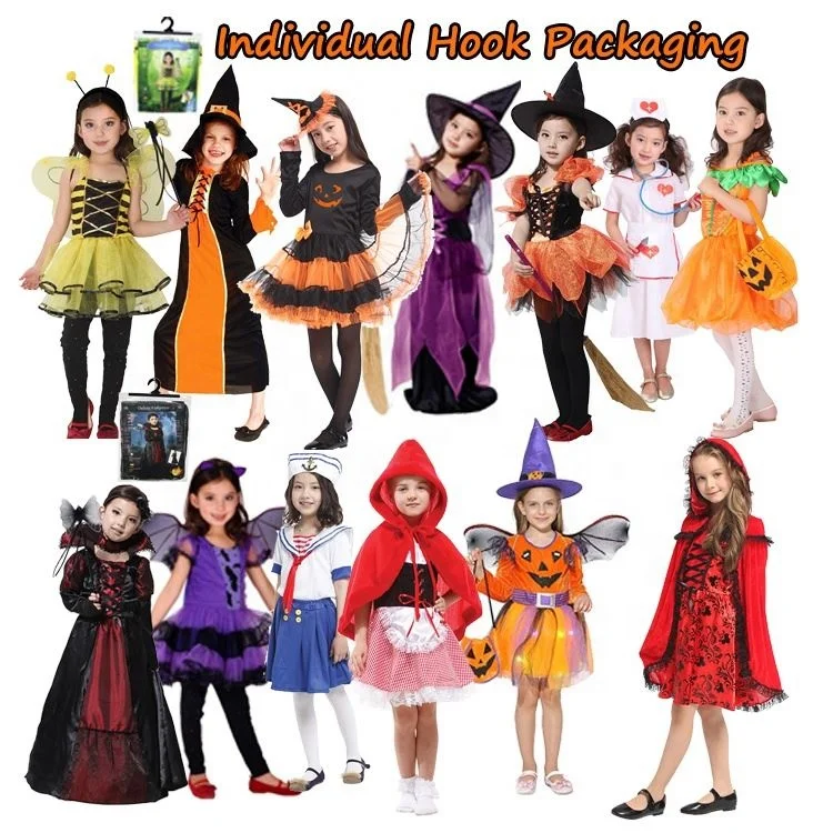 2024 kids boy girls cosplay halloween costumes vampires witches queens dresses lovely bee fairy kids halloween costumes with hat