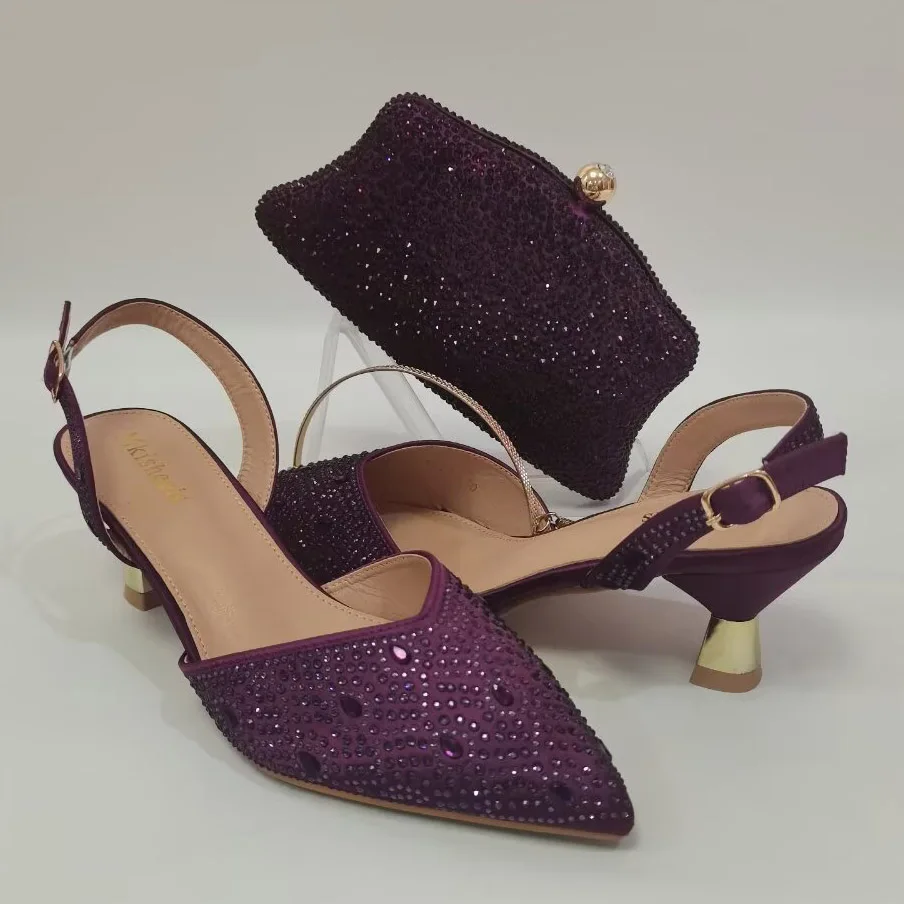 Luxurious elegant genuine leather material women high heel shoes manufacturer woman wedding pumps low For Sales