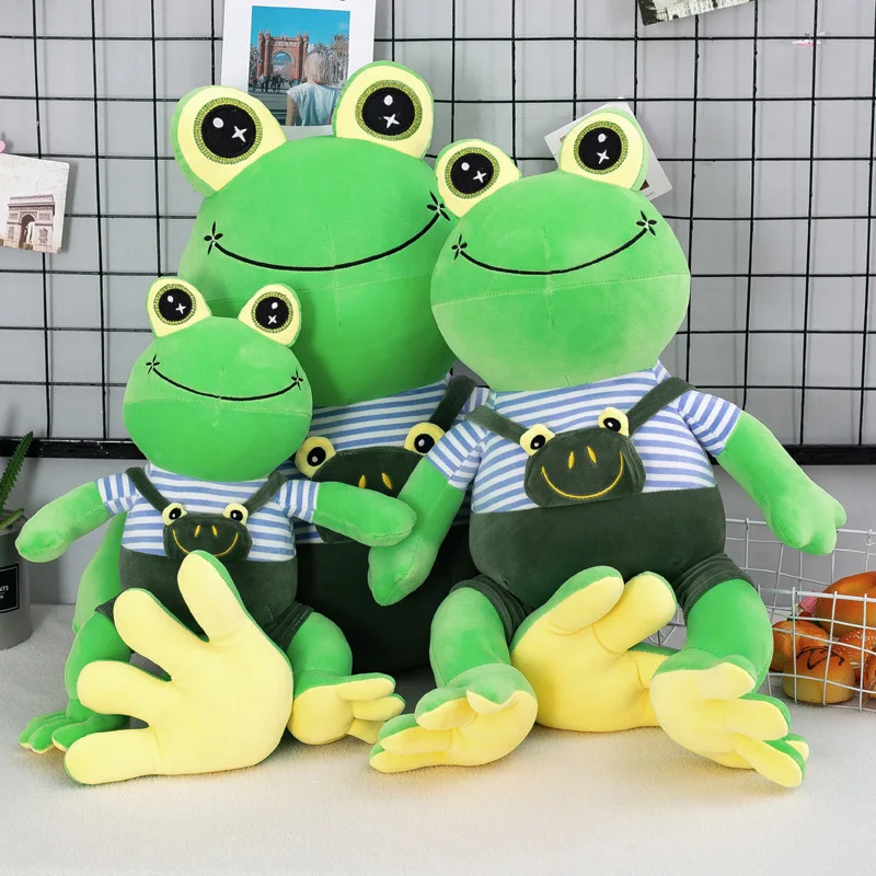 Factory stuffed plush frog wholesale green frog plush toy Birthday Gifts for Girlfriends plush toy frog