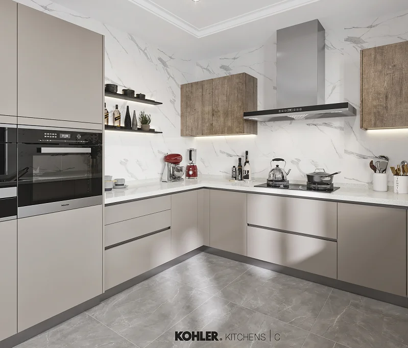 Бесплатный дизайн китайского производства современный черный модульный кухонный шкаф готовый к сборке из МДФ лакированные дверные панели массива