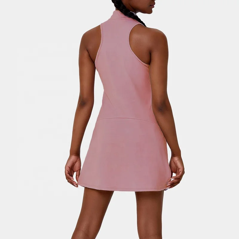 Mega Women Outdoor Sports Fitness Wear Running Clothes Training Suits Tennis Dress Tennis Dress Suit with Zipper