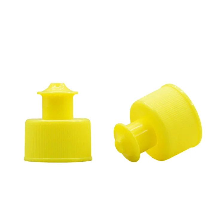ribbed PP 28/410 plastic dish washing bottle cap flip top cap 28mm screw water dishwashing liquid bottle cover push pull cap