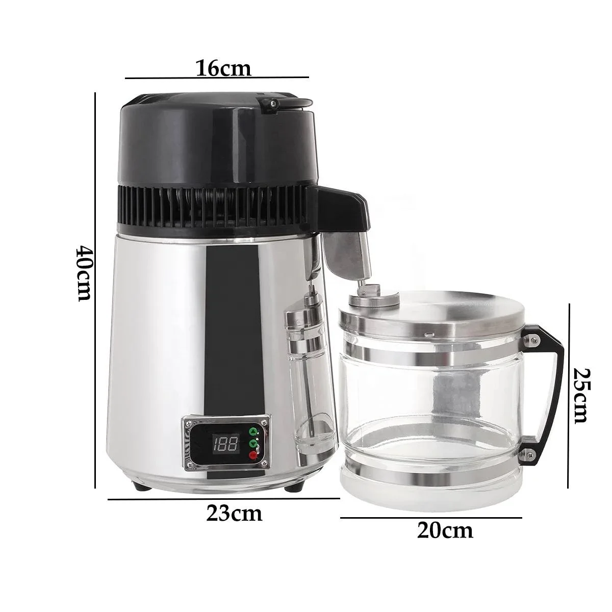4L Pure Water Filters Distiller Electric Stainless Steel Household Water Purifier Container Filter Distilled Water Machine