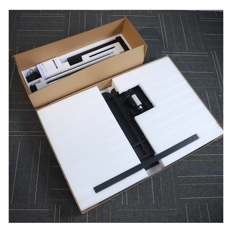 Modern Ergonomic Stand Up Desk With Tilting Function Electric Height Adjustable Standing Desk Frame Dual Motor For Drawing Study