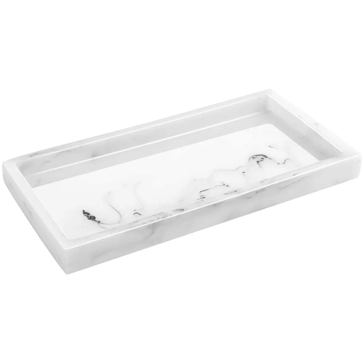 Resin Dresser Jewelry Ring Dish Kitchen Sink Countertop Organizer Plate Holder Bathroom Serving Tray Vanity Tray