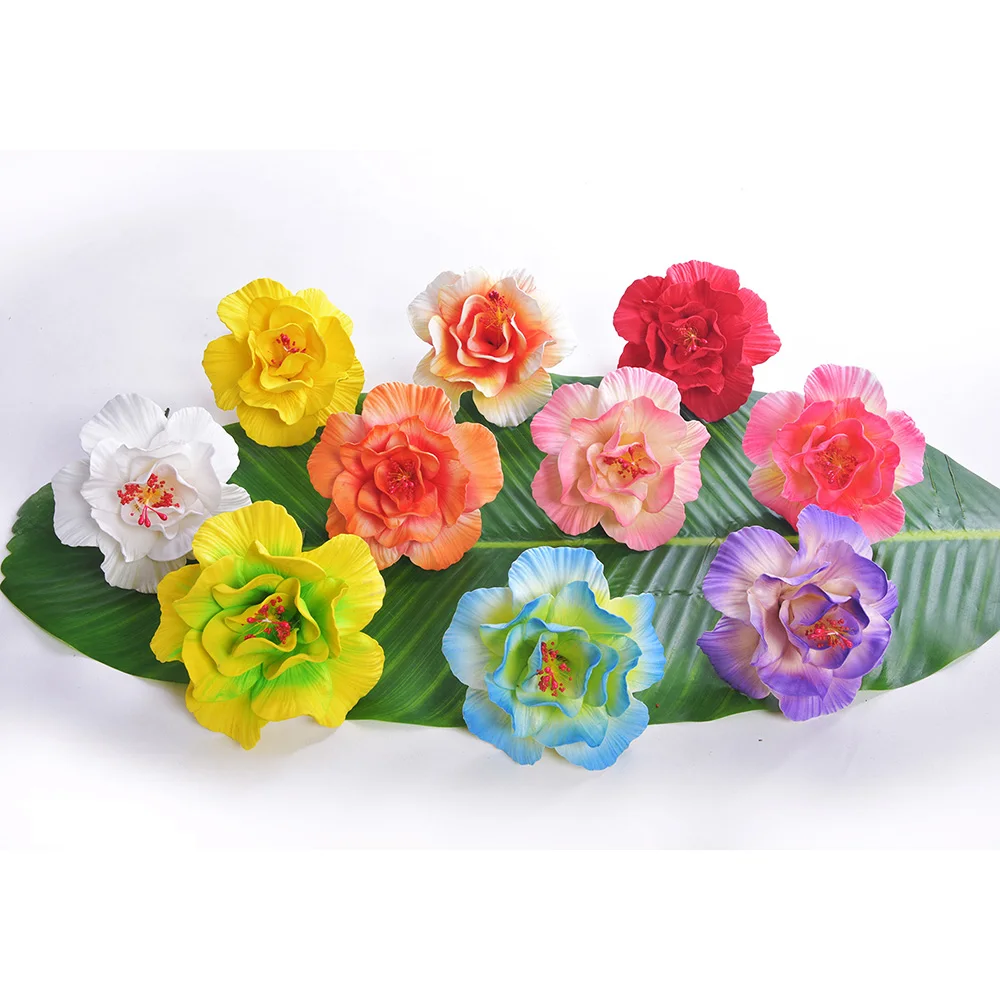 Wholesale Hawaiian EVA Foam Multilayer Hibiscus Hair Pick Flower Fashion for Store Home Decoration