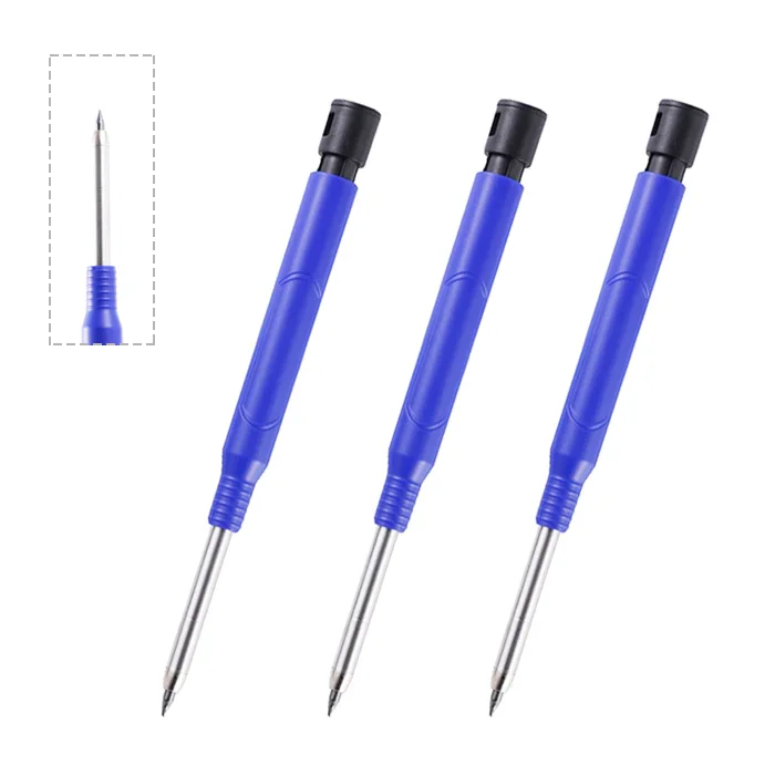 Built-in Sharpener Leads Plastic Pencils Woodworking Builder Architect Construction Pencil Deep Hole Mechanical Carpenter Pencil