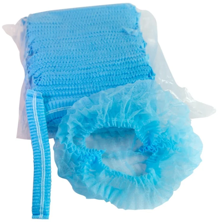 Good quality double rubber band 19' disposable non-woven head cover
