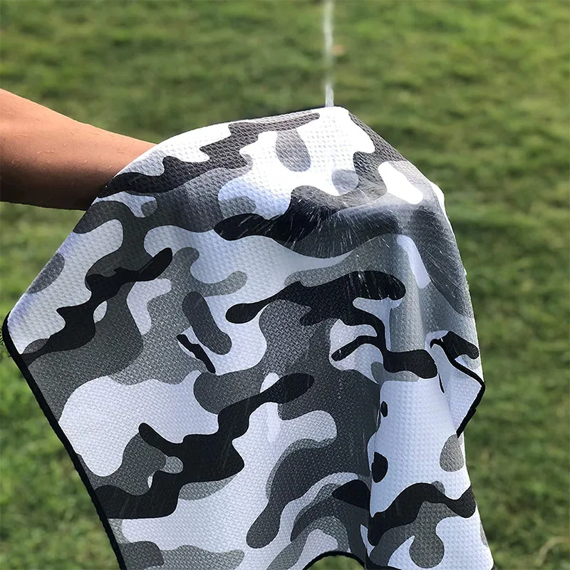 Microfiber waffle  golf towel with clip microfiber golf towel