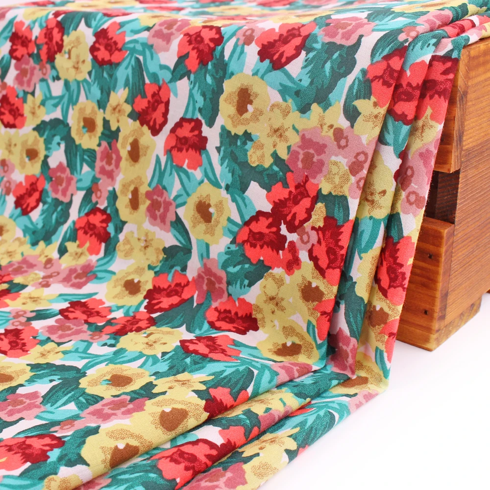 Organic 100% Pure Cotton Poplin Fabric For Baby Woman Clothing Bedsheet Fabrics Textile 100% Cotton Breathable Fabric