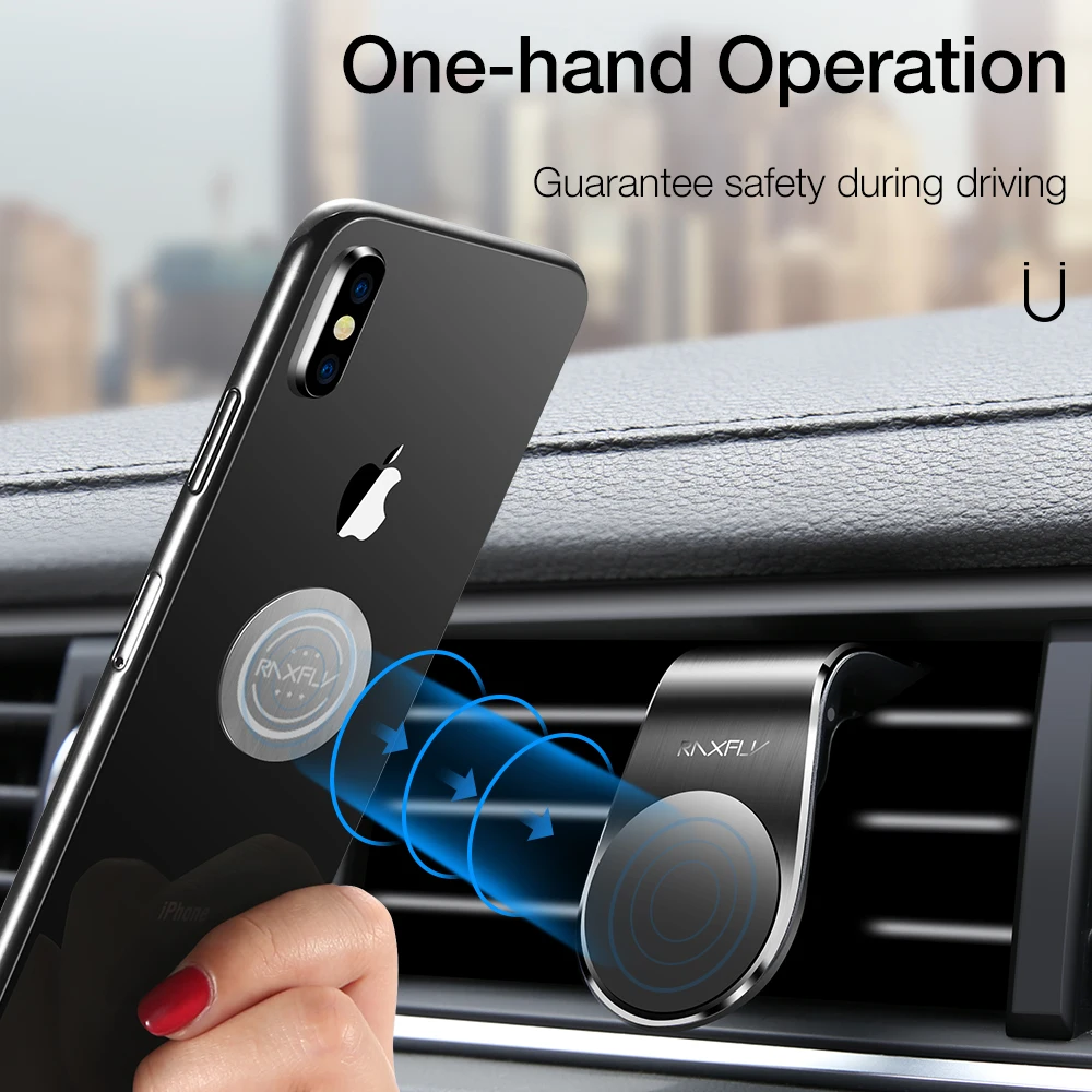 
Free Shipping Amazon Hot Sale 2019 New L-Type Universal Car Air Vent Phone Holder Magnet Phone Holder 