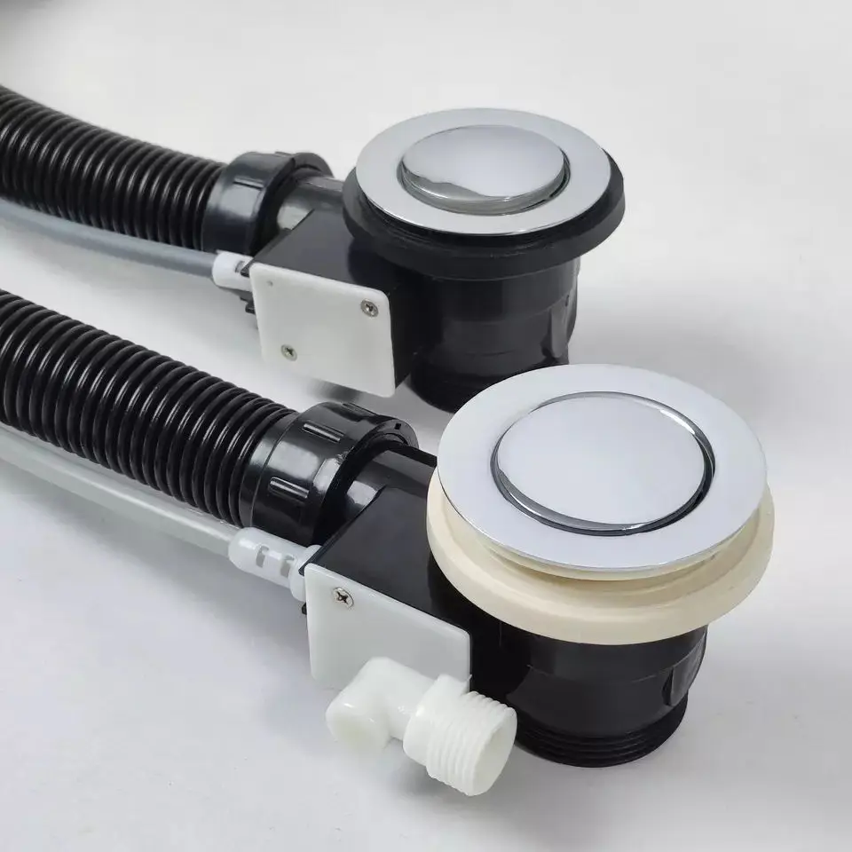 Durable Plastic Bathtub Pop-up Hoses Flexible Drain Pipe Whirlpool Components Drainer