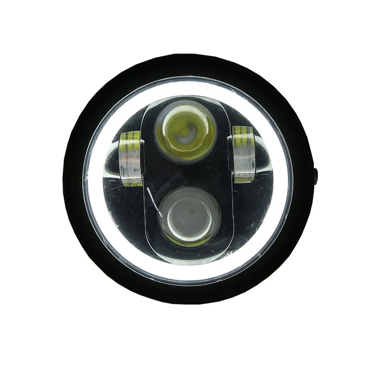 Electric Motorcycle Bicycle Super Bright LED Angel Eye Ring Headlights with Bracket Headlight Assembly