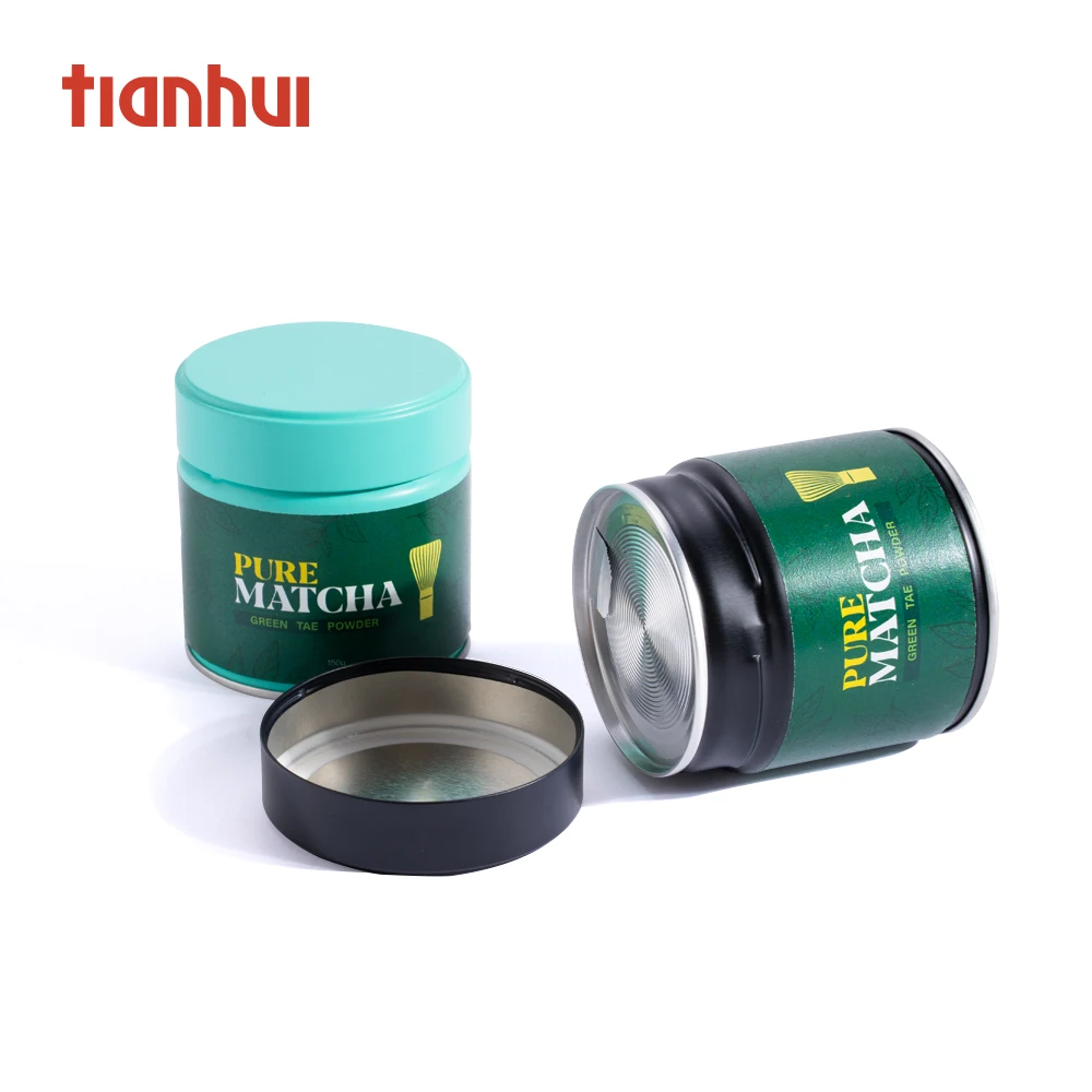 Tianhui Small Tin Cans with Fully Airtight Double Lids Packaging for Patural Herb Supplements in the Form of Powder
