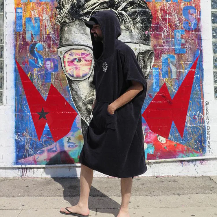 Factory Made Microfibre Ponchos Towel Traditional Mexican Poncho with Hoodie