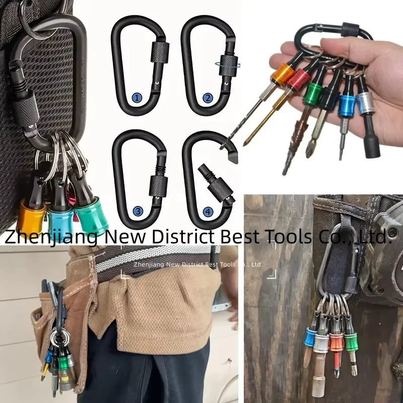 024 New Durable 1/4 Inch Hex Shank Keychain Extension Screwdriver Bits Holder Socket Adapter Drill Bit Fast Change Bit Holder