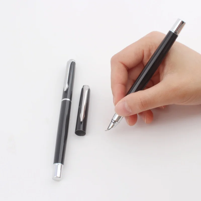 WENYI Simple metal black fountain pens and calligraphy pens in stock for quick shipment