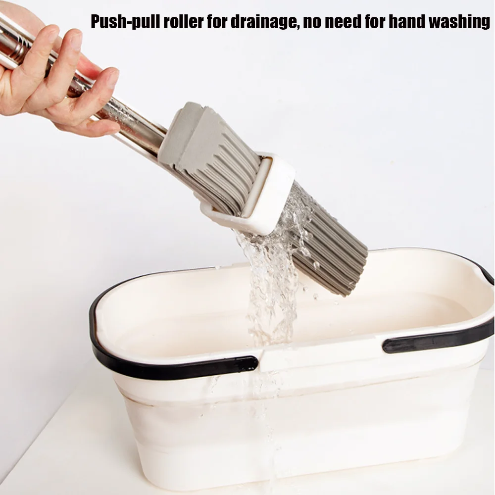 Factory supply high quality cheap hand free self washed mops cleaning floor sponge mop for floor cleaning pva sponge mop