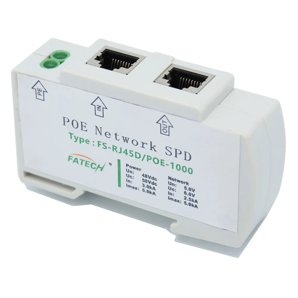 Din rail spd ethernet rj45 poe surge protector