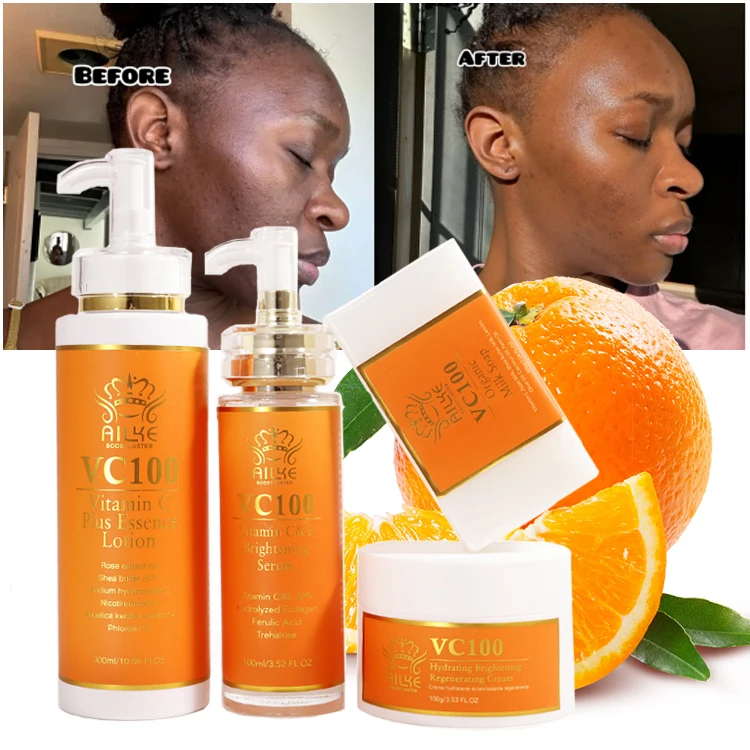 Customized 100% Pure Vitamin C Even Complexion Lifting Firming Ailke Female Beauty Products Whitening Korean Skin Care Set