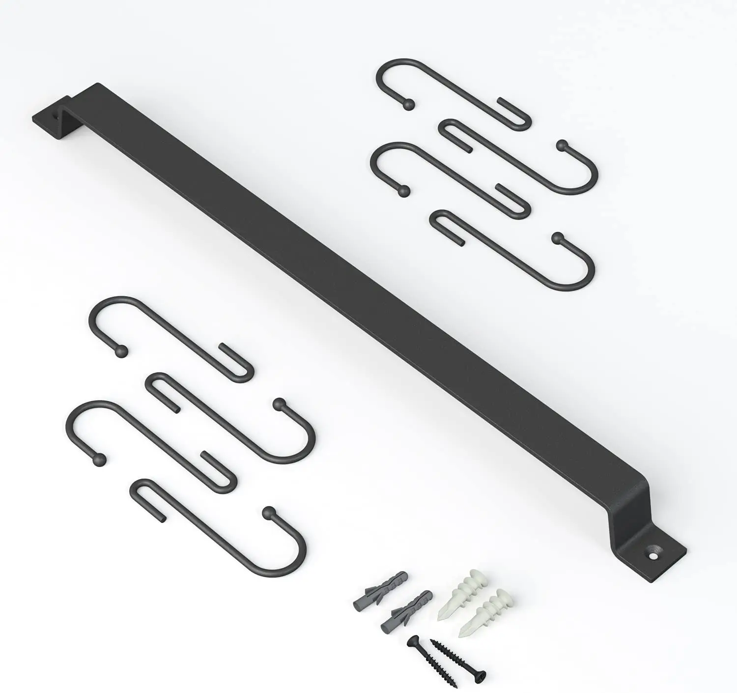 Factory Customization  Different Size Ultra Light Metal  Self-adhesive  Bathroom Towel Rack with Hook