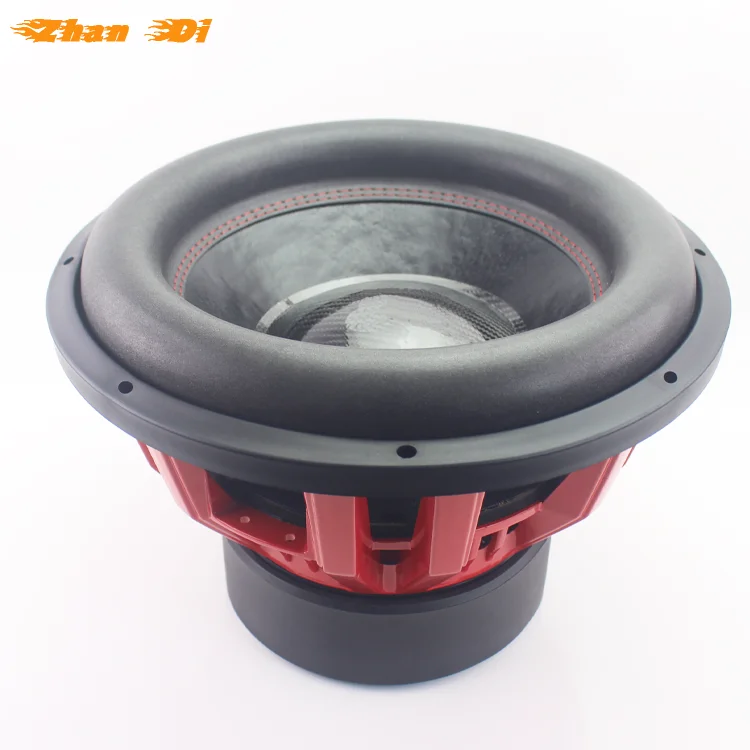 15-дюймовый сабвуфер с двойной катушкой углеродный конус алюминиевая рама 5000 Вт DC 12 В/24 В 4 Ом импеданс для аудио динамиков