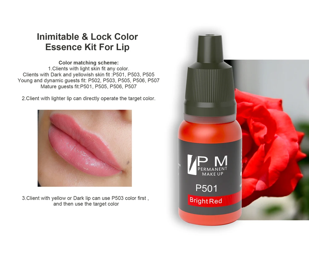 PM Safety Organic Permanent Makeup Pigment Pmu Microblading Lip Tattoo Ink Kit